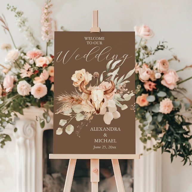 Boho Floral Western Wedding Foam Board (Creator Uploaded)