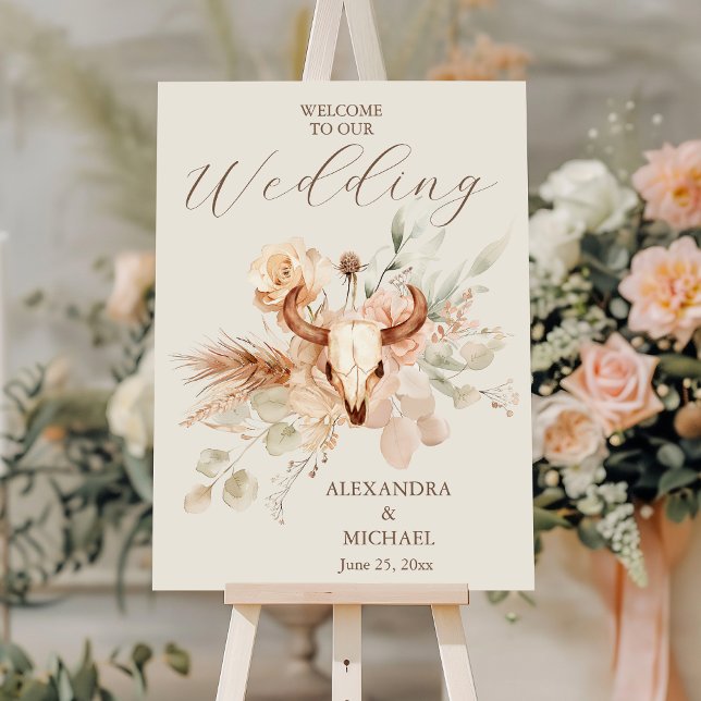 Boho Floral Western Wedding Foam Board (Creator Uploaded)