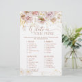 Boho floral Whats in your purse baby shower game | Zazzle