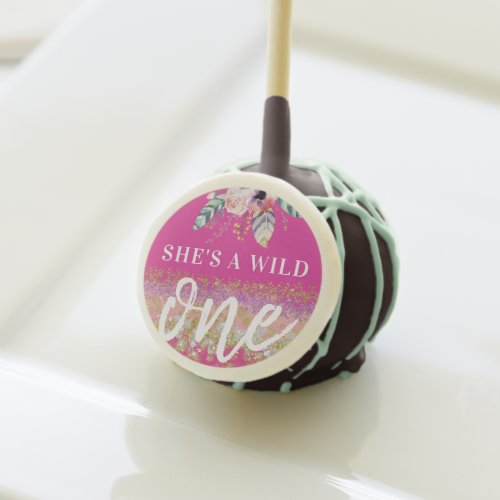 Boho Floral Wild One Girls First Birthday Party Cake Pops