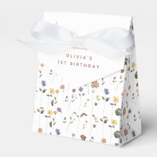 Boho Floral Wildflower Favor Boxes