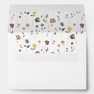Boho Floral Wildflower Invitation Envelope