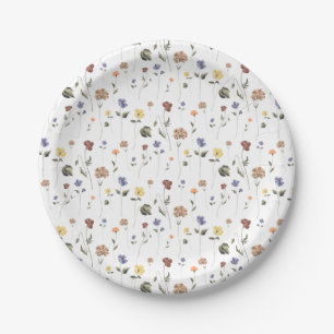 Boho Floral Wildflower Paper Plates