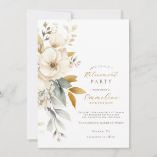 Boho Floral Wildflower Retiremen Party Invitation