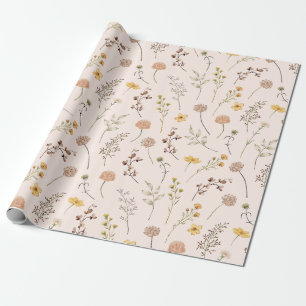 Boho Floral Wildflower Wrapping Paper
