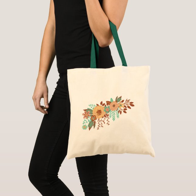Boho Floral Women's  Tote Bag (Front (Product))