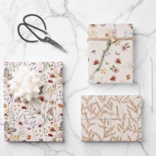Boho Floral Wrapping Paper