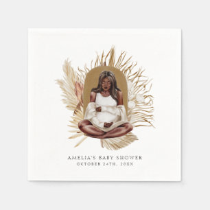 Boho Florals Baby Shower Napkins