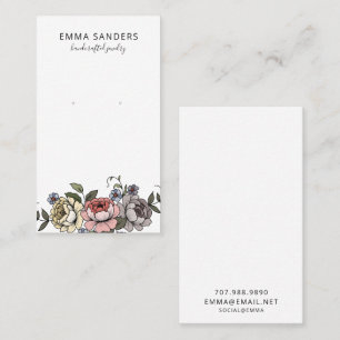 Boho Florals Earring Jewelry Display Cards