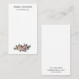 Boho Florals Earring Jewelry Display Cards