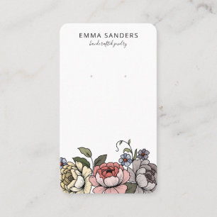 Boho Florals Earring Jewelry Display Cards