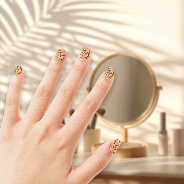 Boho Florals Fall Vibes Minx Nail Art (Creator Uploaded)