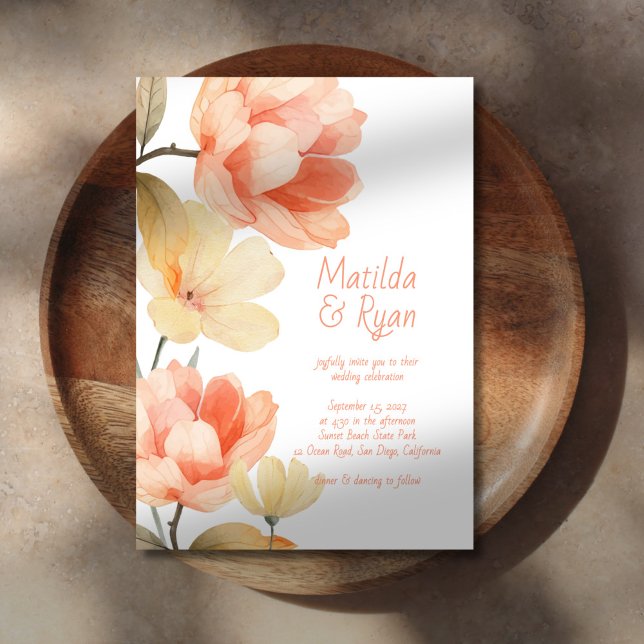 Boho Florals Wedding Invitation (Creator Uploaded)