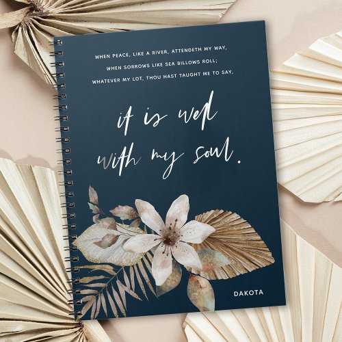 Boho Florals Well With My Soul Prayer Journal