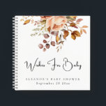 Boho Florals Wishes For Baby Shower Guest Book<br><div class="desc">Boho Terracotta Florals Wishes For Baby Shower Guest Book. An alternative option for your guest book, perfect for your Guests to write their wishes for your new arrival, this design has elegant set script for the main heading, the rest of the text can be easily personalised. With beautiful bohemian style...</div>
