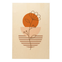 Boho flower art in a sunset