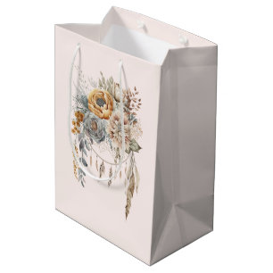 Boho Flower Bouquet and Dreamcatcher Medium Gift Bag