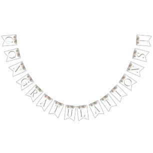 Boho Flower Bunting Flag Banner