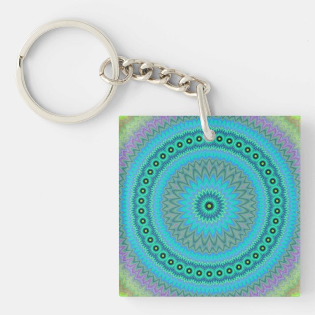 Boho flower keychain (Front)