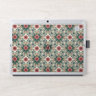 Boho Flower Magic - in Shades of Green and Pink HP Laptop Skin