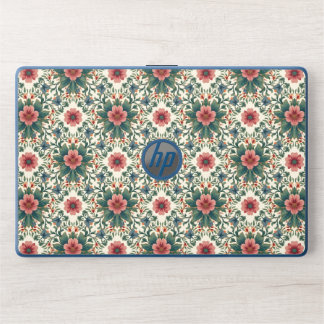 Boho Flower Magic - in Shades of Green and Pink HP Laptop Skin