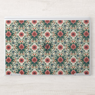 Boho Flower Magic - in Shades of Green and Pink HP Laptop Skin