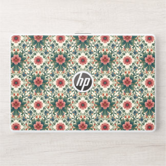 Boho Flower Magic - in Shades of Green and Pink HP Laptop Skin