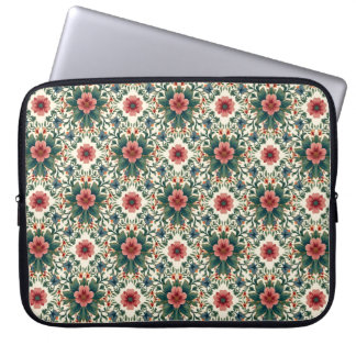 Boho Flower Magic - in Shades of Green and Pink Laptop Sleeve