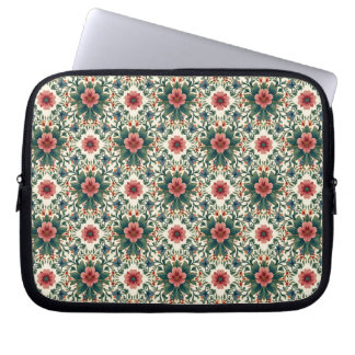 Boho Flower Magic - in Shades of Green and Pink Laptop Sleeve