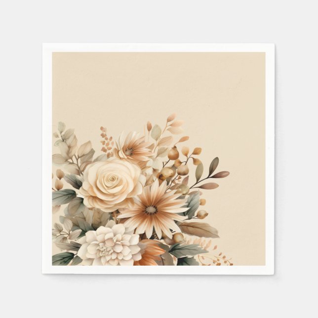 Boho Flower Napkins (Front)