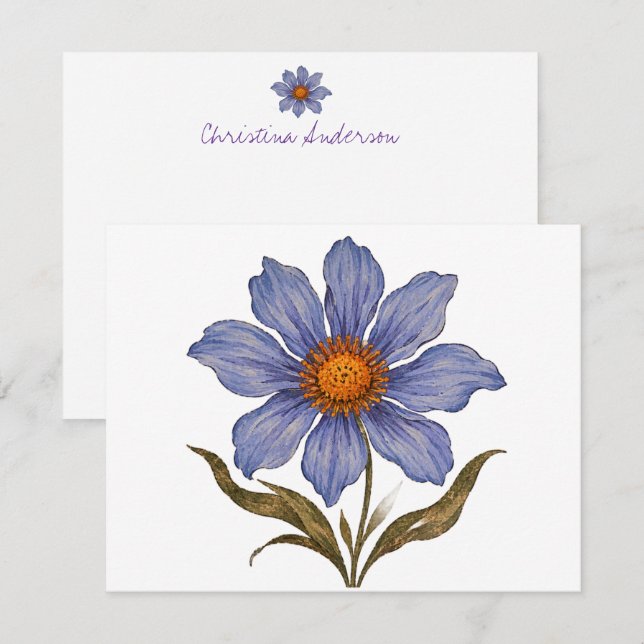 Boho Flower Note Card (Front/Back)
