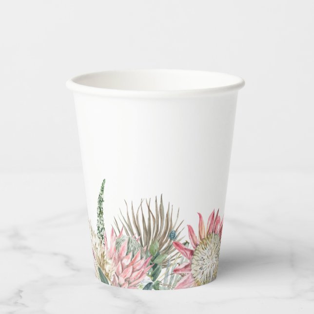 Boho Flower Paper Cup (Front)