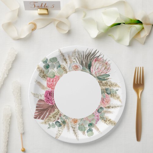 Boho Flower Party Plates