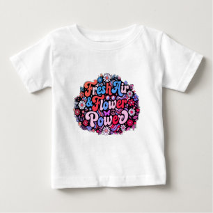 Boho Flower Power Graphic Baby T-Shirt