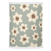 Boho flower - sage green background lamp shade (Left)