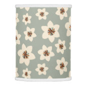 Boho flower - sage green background lamp shade (Right)
