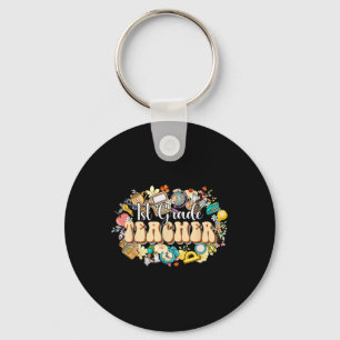 Boho Flowers 1st Grade Teacher Appreciation Back T Keychain