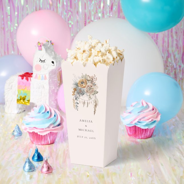 Boho Flowers and Dreamcatcher - Wedding Favor Boxes (Party)