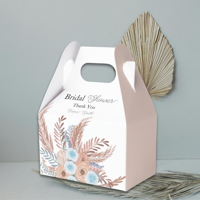 Boho Flowers Bridal Shower Bridal Shower Favor Boxes (Creator Uploaded)