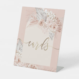 boho flowers cards sign