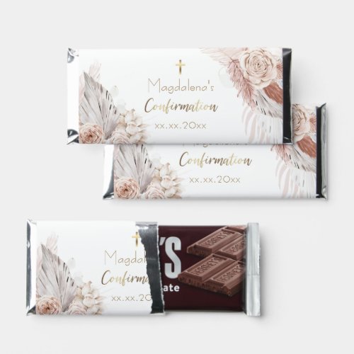 Boho flowers Confirmation Hershey Bar Favors