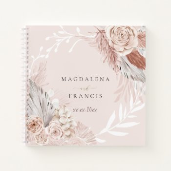 Boho Flowers Guest Book by amoredesign at Zazzle