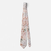 boho flowers pampas grass neck tie (Front)