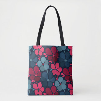 boho flowers tote bag