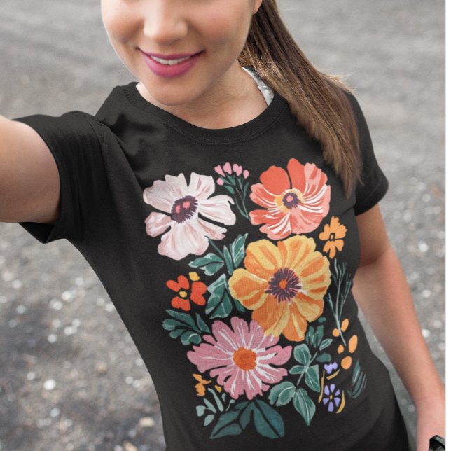 Boho Flowers Wildflower  Tri-Blend Shirt (Creator Uploaded)