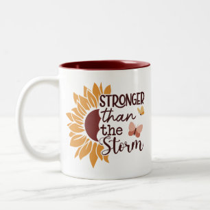 Boho Flowers Wildflowers Bible Verse Two-Tone Coffee Mug