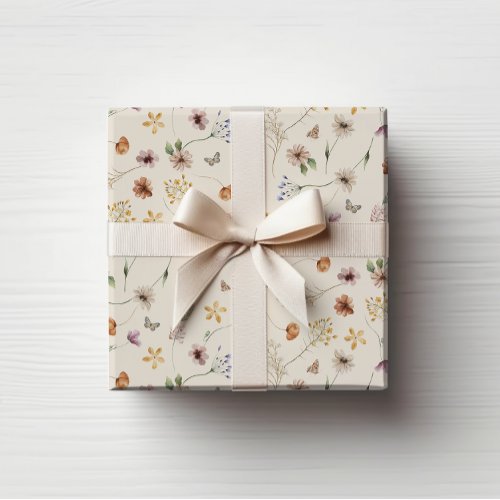 Boho Flowers Wrapping Paper