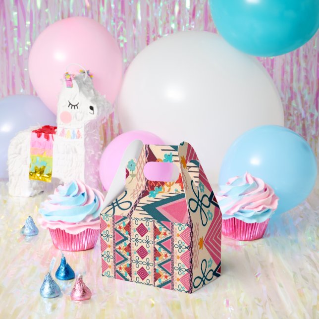 Boho Folk Art  Favor Boxes (Party)