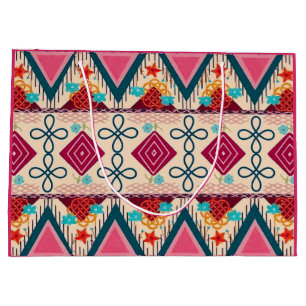 Boho Folk Art Large Gift Bag
