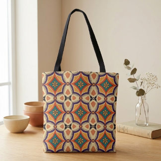 Boho Folk Art Tote Bag